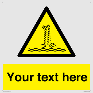 Custom warning artificial waterfall